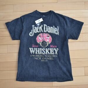 NWT Jack Daniels Short Sleeve T-Shirt Tee Whiskey Size Large Black